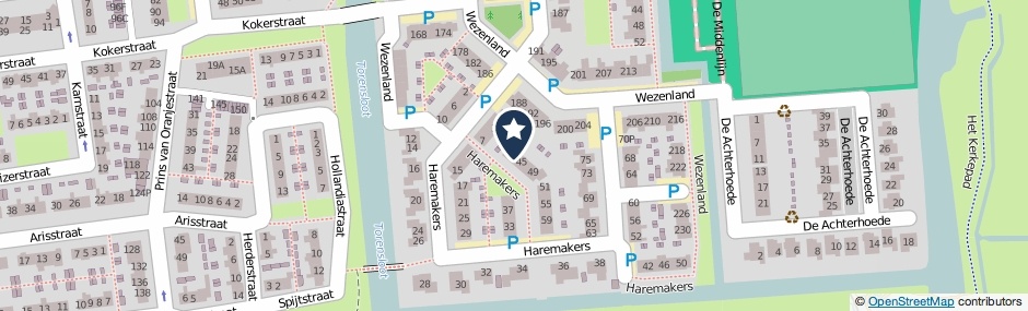 Kaartweergave Haremakers 43 in Wormer