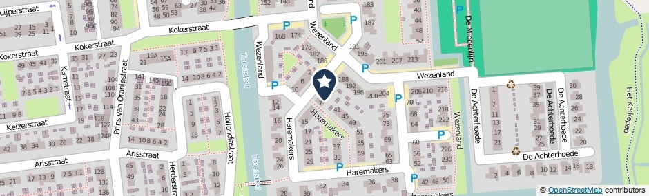 Kaartweergave Haremakers 5 in Wormer