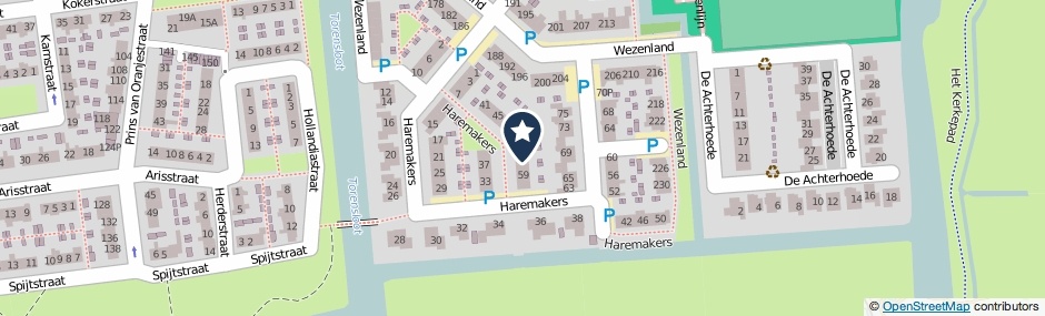 Kaartweergave Haremakers 55 in Wormer