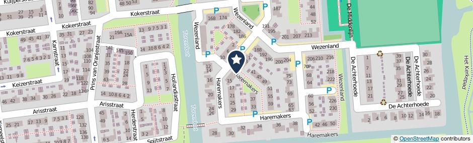 Kaartweergave Haremakers 9 in Wormer