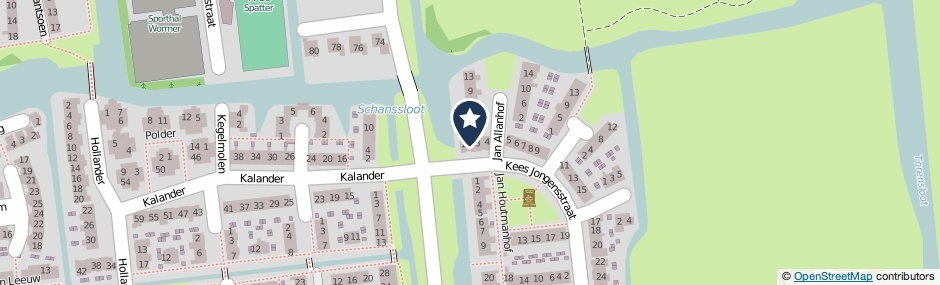 Kaartweergave Kees Jongensstraat 2 in Wormer