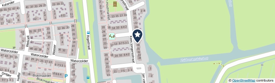 Kaartweergave Kees Jongensstraat 29 in Wormer