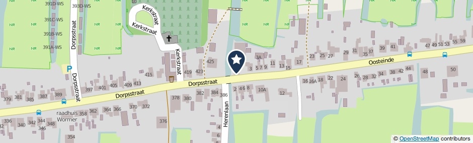 Kaartweergave Oosteinde 1 in Wormer