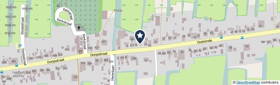 Kaartweergave Oosteinde 11 in Wormer