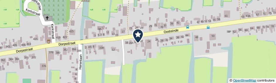 Kaartweergave Oosteinde 20 in Wormer