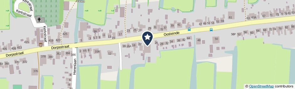 Kaartweergave Oosteinde 24 in Wormer