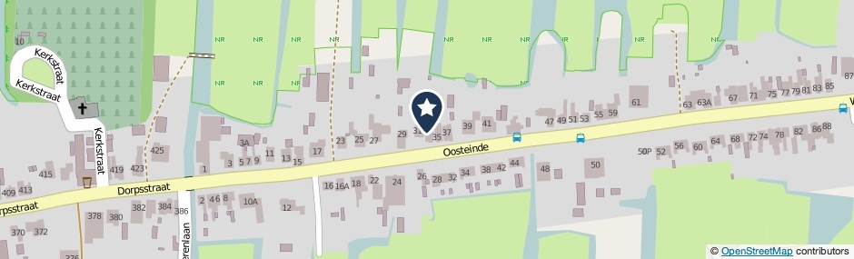 Kaartweergave Oosteinde 33 in Wormer