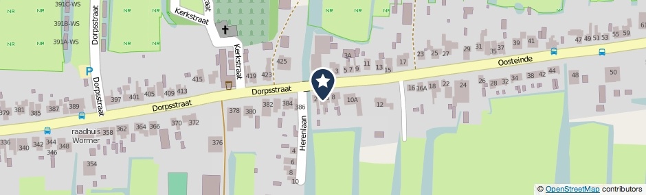 Kaartweergave Oosteinde 4 in Wormer