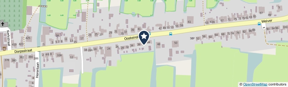 Kaartweergave Oosteinde 42 in Wormer