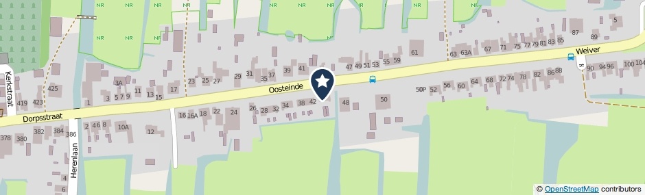 Kaartweergave Oosteinde 44 in Wormer