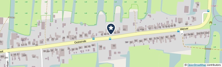 Kaartweergave Oosteinde 53 in Wormer