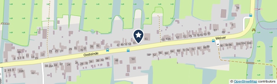 Kaartweergave Oosteinde 59 in Wormer