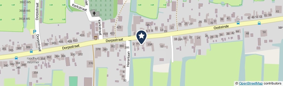 Kaartweergave Oosteinde 8 in Wormer