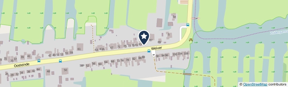 Kaartweergave Oosteinde 85 in Wormer
