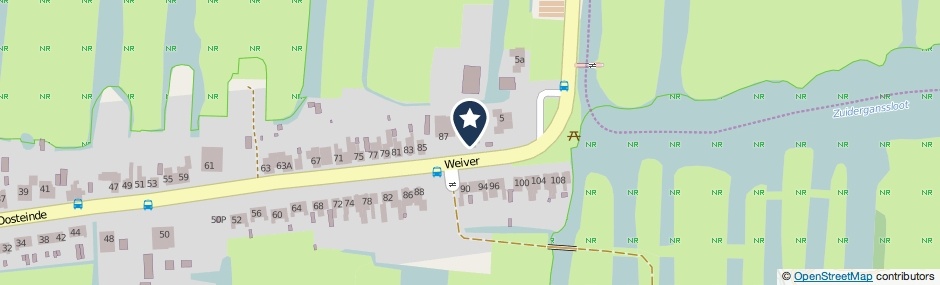 Kaartweergave Oosteinde 89 in Wormer