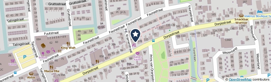 Kaartweergave P.E.Kramerstraat 2 in Wormer