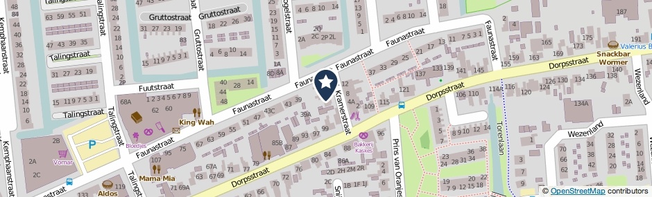 Kaartweergave P.E.Kramerstraat 5 in Wormer