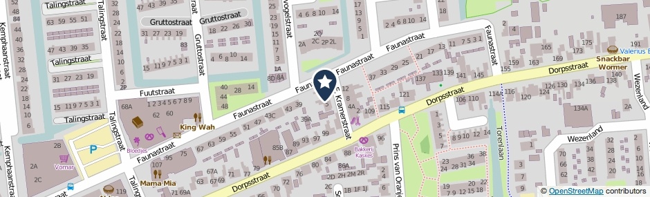 Kaartweergave P.E.Kramerstraat 7 in Wormer