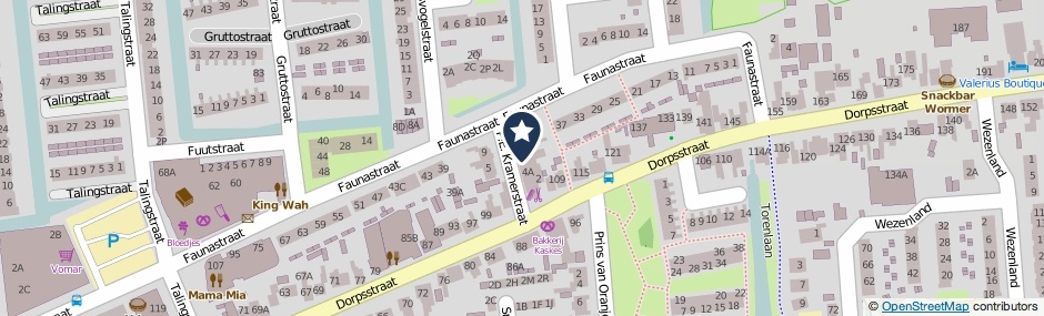 Kaartweergave P.E.Kramerstraat 8 in Wormer