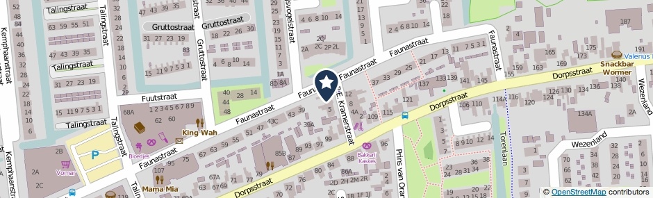 Kaartweergave P.E.Kramerstraat 9 in Wormer