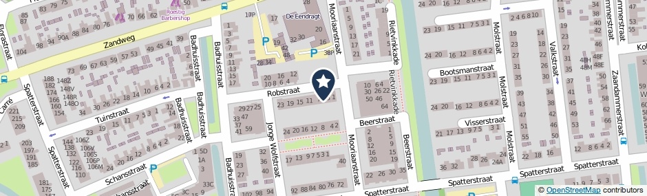 Kaartweergave Robstraat 5 in Wormer