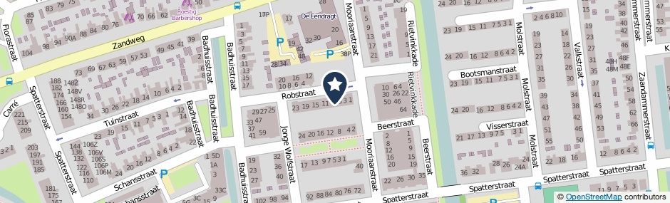 Kaartweergave Robstraat 7 in Wormer
