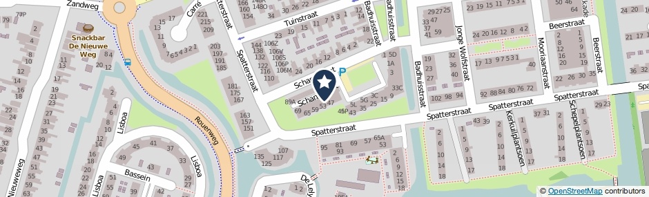 Kaartweergave Schansstraat 47-D in Wormer