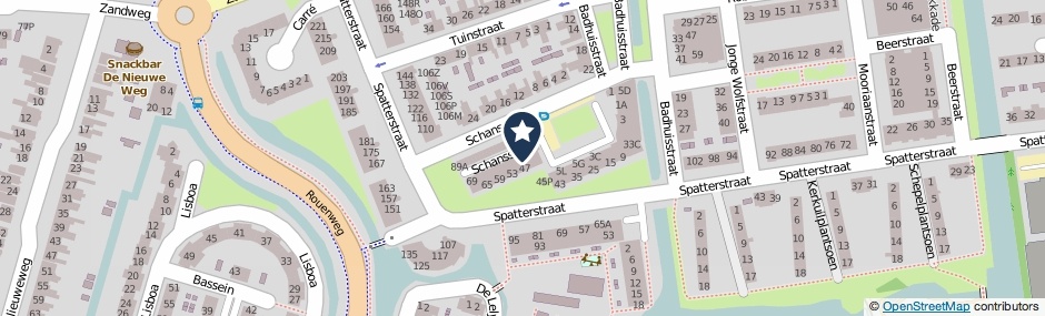 Kaartweergave Schansstraat 47-J in Wormer