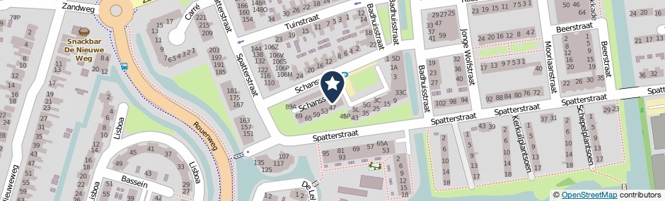 Kaartweergave Schansstraat 47-L in Wormer