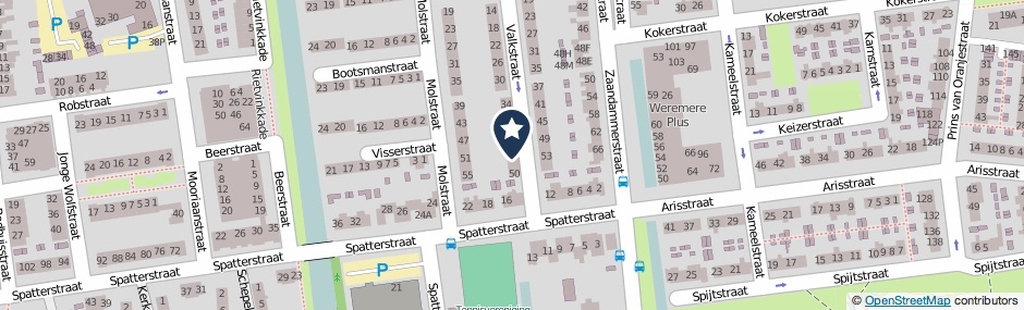 Kaartweergave Valkstraat 46 in Wormer