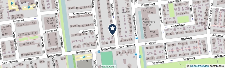 Kaartweergave Valkstraat 48 in Wormer