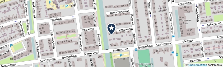 Kaartweergave Visserstraat 19 in Wormer