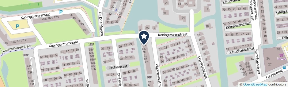 Kaartweergave Watermuntstraat 119 in Wormer