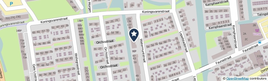 Kaartweergave Watermuntstraat 81 in Wormer