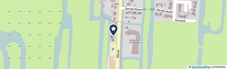 Kaartweergave Weiver 3-E in Wormer