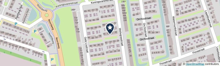 Kaartweergave Wollegrasstraat 49 in Wormer