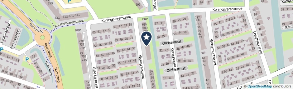 Kaartweergave Wollegrasstraat 76 in Wormer