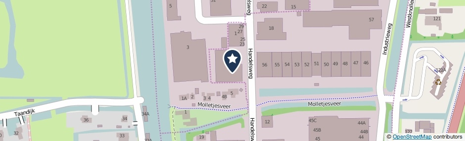 Kaartweergave Handelsweg 21 in Wormerveer