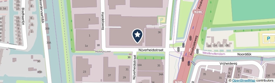 Kaartweergave Nijverheidsstraat 18 in Wormerveer