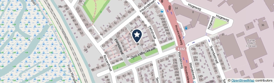 Kaartweergave Timorstraat in Wormerveer