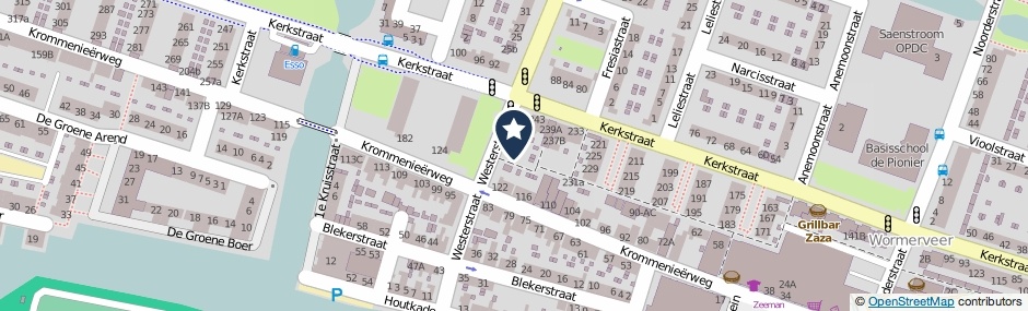 Kaartweergave Westerstraat 2 in Wormerveer