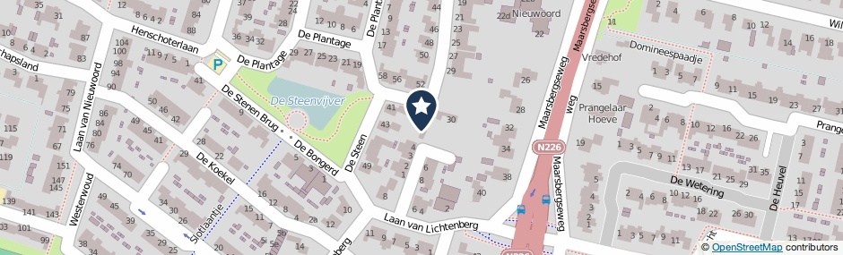 Kaartweergave De Steen 39 in Woudenberg