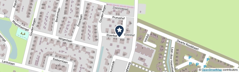 Kaartweergave Elzenhof in Woudenberg