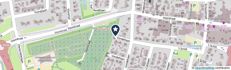 Kaartweergave Vondellaan 2-E in Woudenberg