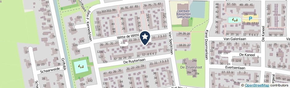 Kaartweergave Witte De Withlaan 11-E in Woudenberg
