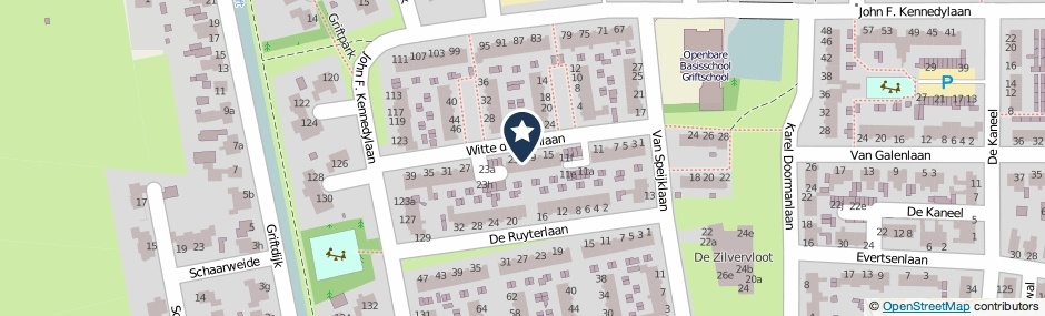 Kaartweergave Witte De Withlaan 21 in Woudenberg