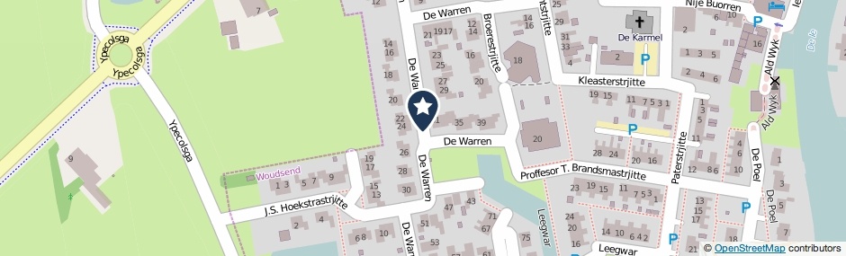 Kaartweergave De Warren in Woudsend