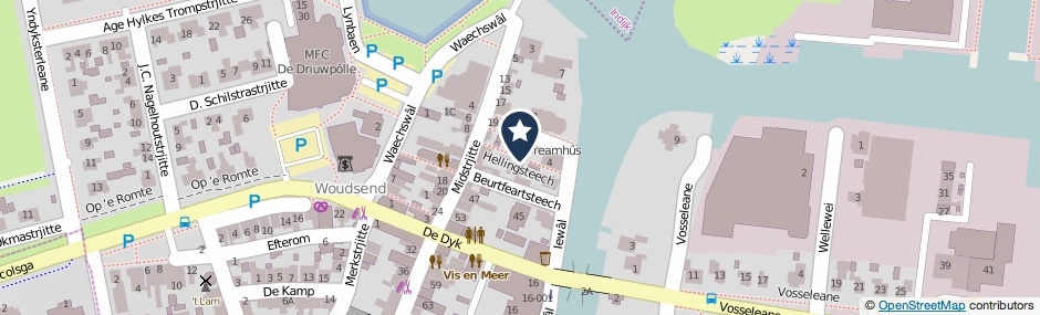 Kaartweergave Hellingsteech in Woudsend