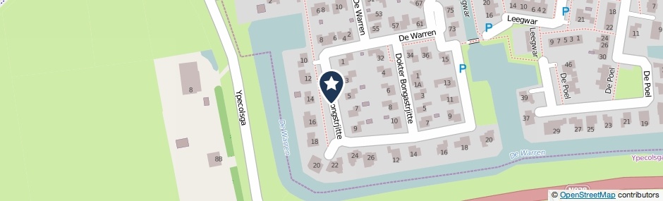 Kaartweergave S. De Jongstrjitte in Woudsend