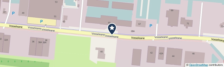 Kaartweergave Vosseleane in Woudsend